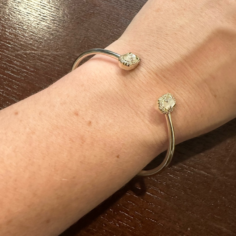 Kendra Scott mother of pearl gold cuff bracelet
